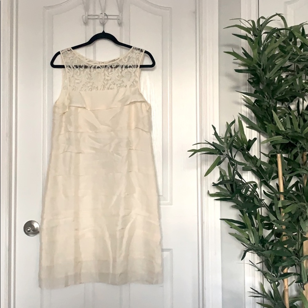 White Layered A-Line Dress